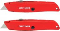 pack of 2 craftsman retractable blade utility knives (cmht10382) for precision cutting and safety logo