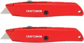 img 2 attached to Pack Of 2 CRAFTSMAN Retractable Blade Utility Knives (CMHT10382) For Precision Cutting And Safety