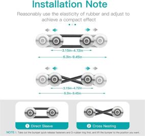 img 2 attached to Universal Car Bumper Quick Release Holders Fasteners Kit - Mellbree JDM Front Rear Trunk Band Fenders Clips (Silver, 4x Release Tabs, 12x O-Ring Fasteners)