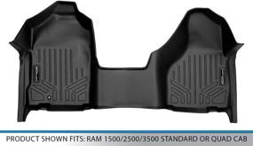 img 1 attached to 🚗 SMARTLINER Floor Mats 1st Row One Piece Liner Black | Ram 1500/2500/3500 Standard/Quad Cab | 2002-2008 & 2003-2009 Models