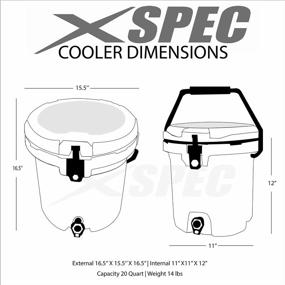 img 2 attached to Xspec 5 Gallon Rotomolded Water Beverage Cooler: High Performance Outdoor Ice Chest, Pro Tough Durability