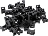 🔗 iexcell 100 pack black cable tie base saddle mount wire holder - 4.5mm size логотип