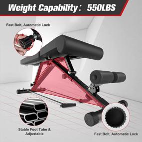 img 1 attached to VIGBODY Weight Bench, Adjustable Strength Training Bench For Full Body Workout, Foldable Workout Bench, Utility Incline/Decline Exercise Bench For Home Gym- New Version