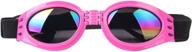 🐶✨ nacoco pet glasses: stylish dog sunglasses for golden retrievers and samoyeds in pink logo