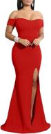 ymduch womens shoulder formal evening women's clothing : dresses logo