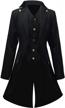 crubelon men‘s steampunk vintage jacket gothic victorian frock coat uniform logo