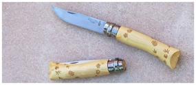 img 2 attached to Folding knife OPINEL №7 Nature snowflakes