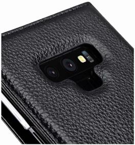 img 1 attached to Melkco Leather Case for Samsung Galaxy Note 9 - Wallet Book ID Slot Type, black