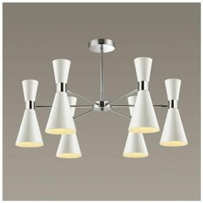 img 1 attached to Chandelier Lumion 3661/6C, E14, 360 W, number of lamps: 6 pcs., armature color: chrome, shade color: white