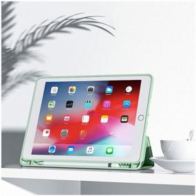 img 2 attached to Case for Apple iPad 7 10.2" (2019) / iPad 8 10.2" (2020) / iPad 9 10.2" (2021) with pen holder, pistachio