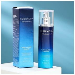 img 2 attached to Missha Super Aqua Ultra Hyalron Emulsion Moisturizing Face Emulsion, 130 ml, 130 g