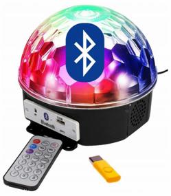 img 3 attached to LED disco ball WILLY Led Magic Ball with remote control, bluetooth, speaker and flash drive, black