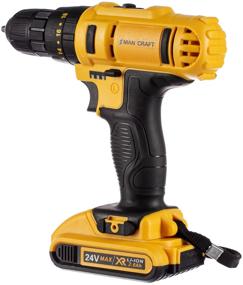 img 3 attached to MANCRAFT Cordless drill driver 24 V, 3500 rpm, professional drill with 2 speeds in a case with accessories, flashlight, reverse, charger