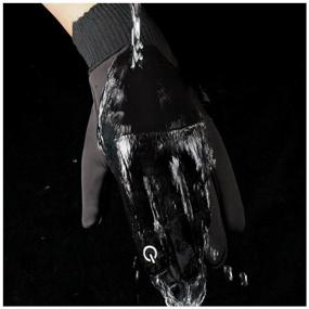 img 2 attached to Winter Warm Fleece Gloves - Anti-Slip, Windproof, Waterproof, Touch Screen - Black