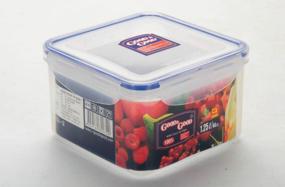 img 1 attached to Good & Good Container S2-2 1.25 l, 15.2x15.2 cm, blue/transparent