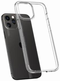 img 3 attached to Spigen Ultra Hybrid Case for iPhone 12/iPhone 12 Pro (ACS01702, Original, Crystal Clear)