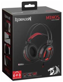 img 3 attached to Redragon Minos Computer Headset - Black/Red