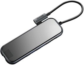 img 3 attached to USB Hub Baseus Multi-functional HUB Type-C to 3xUSB+HDMI, connectors: 4, dark gray