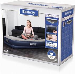 img 3 attached to Inflatable bed Bestway Tritech Airbed Twin 67723, 191x97 cm, grey/blue