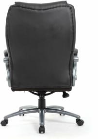 img 3 attached to Brabix Strong HD-009 executive computer chair, upholstery: imitation leather/textile, color: black/grey