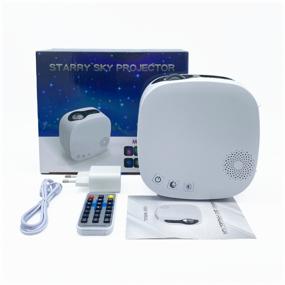 img 3 attached to Проектор звездного неба Starry Sky , ночник-проектор, с bluetooth динамиком, белый