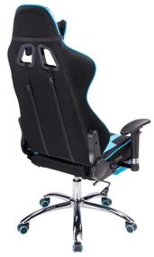 img 3 attached to Computer chair Woodville Kano 1 gaming, upholstery: imitation leather/textile, color: light blue/black