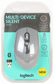 img 2 attached to 🖱️ Gray Logitech M590 Silent Wireless Mouse with Multi-Device Support