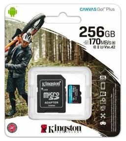 img 3 attached to Memory Card Kingston microSDXC 256 GB Class 10, V30, A2, UHS-I U3, R/W 170/90 MB/s, adapter to SD