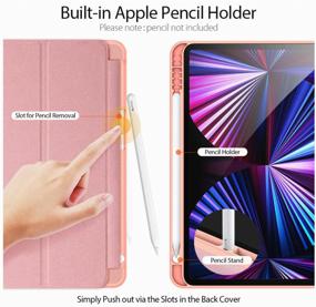 img 3 attached to Premium case for Apple iPad Pro 11" / 2022 / 2021 / 2020 with space for stylus, pink