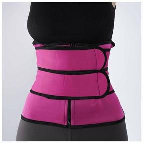img 3 attached to Neoprene Corrective Exercise Brace Waist Training Fitness Slimming Belt, Pink S