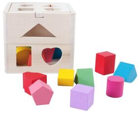 img 2 attached to Развивающая игрушка детская - сортер / кубик головоломка / подарок ребенку / кубики / для малыша