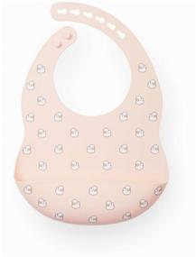 img 1 attached to Happy Baby Bib Expert Silicone baby bib, pink with ducks