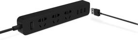 img 3 attached to Xiaomi Power Strip Surge Protector 3 Sockets 3 USB Black
