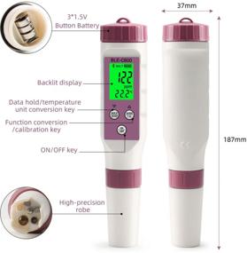 img 3 attached to 7-in-1 Bluetooth Water Tester (PH/ORP/EC/TDS/SALT/Temp/S.G)