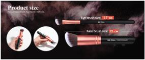 img 2 attached to BS-MALL Professional Makeup Brush Set, 14 pcs Rose gold