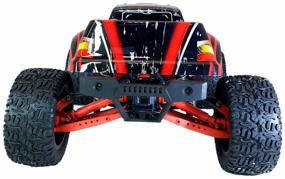 img 3 attached to 🚙 Remo Hobby M-Max Monster Truck, 1:10 Scale, 44.5 cm, Red/Black