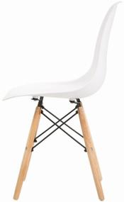 img 3 attached to Chairs for the kitchen with a backrest with wooden legs in the style of EAMES DSW plastic furniture, a set of 4 pieces