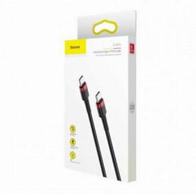img 1 attached to Cable Baseus Cafule PD USB Type-C - USB Type-C, 2 m, black/red