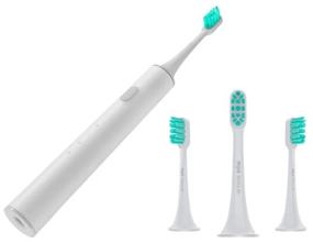 img 2 attached to 🪥 Xiaomi Mi Electric Toothbrush Head Regular NUN4010GL - Sound Brush, Light Grey, 3 Pcs: A Complete Dental Care Solution