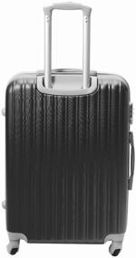 img 3 attached to Suitcase on wheels medium travel luggage for travel male m TEVIN size M 64 cm 62 l lightweight 3.2 kg durable abs (abs) plastic Black