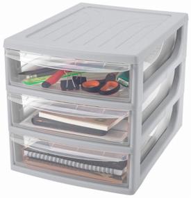 img 2 attached to Organizer for storage Econova A4, 3 drawers, 26.5x36.8x36.7 cm, light gray