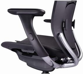 img 3 attached to 🪑 Yuemi YMI Ergonomic Computer Chair for Office Use - Textile Upholstery in Black Color