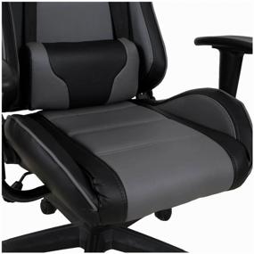 img 3 attached to 🪑 Brabix GT Racer GM-100 Gaming Chair: Black/Grey Imitation Leather Upholstery