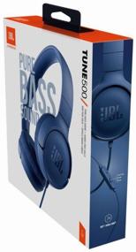 img 1 attached to Enhance Your Audio Experience with Earphones JBL Tune 500 in Vibrant Blue Shade