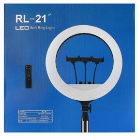 img 3 attached to 54 cm LED Soft Ring Light Light RL-21 Ring Selfie Lamp with Remote Control, Carrying Bag and Tripod