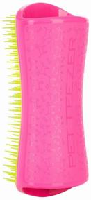 img 2 attached to PET TEEZER Detangling & Dog Grooming Brush, pink/yellow