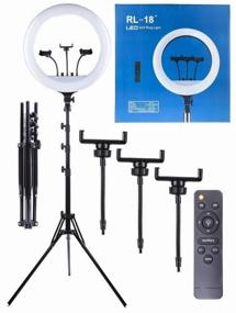 img 1 attached to Ring selfie lamp 45 cm LED Soft Ring Light RL-18 with remote control, carrying bag and tripod