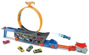 img 3 attached to Hot Wheels City Loop Track with Car Storage GCK38