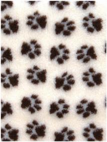 img 2 attached to Mat for dogs and cats ProFleece fur with paws 100x160x5 cm 100 cm 160 cm cream/chocolate 5 cm