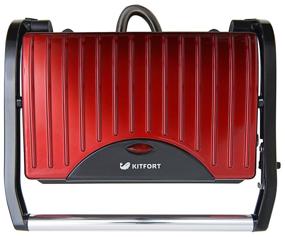 img 3 attached to Sandwich maker Kitfort KT-1609 Panini Maker, red
